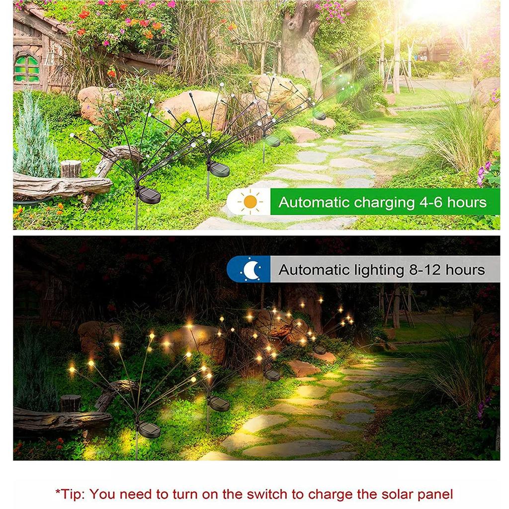 Solar Lights Fireworks Lawn Lights Solar Lamps LED Outdoor For Camping Garden Party Terrace Patio Decoration