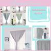 Stylish Gauze Self-adhesive Curtains For Non-perforated Window Coverings