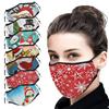 Activated Carbon Outdoor Mouth Christmas Print Face Mask  Mask