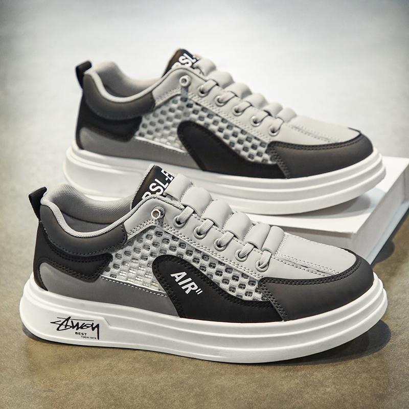 

Мужские повседневные кроссовки на плоской подошве, модные туфли на толстой подошве, удобные вулканизированные мужские теннисные туфли Zapatillas De Deporte 39