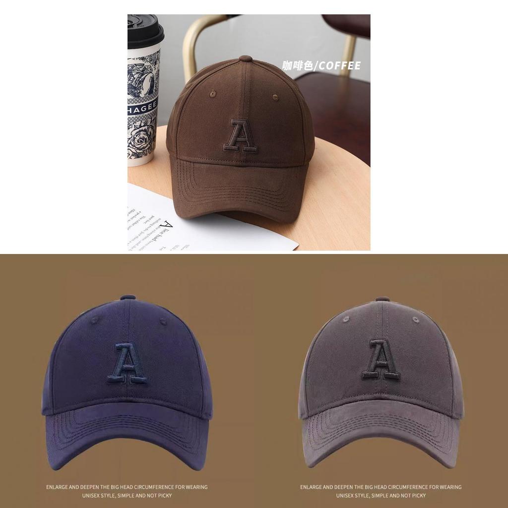 Embroidered Letter Baseball Cap For Women With Wide Brim Sun Protection Casual Style