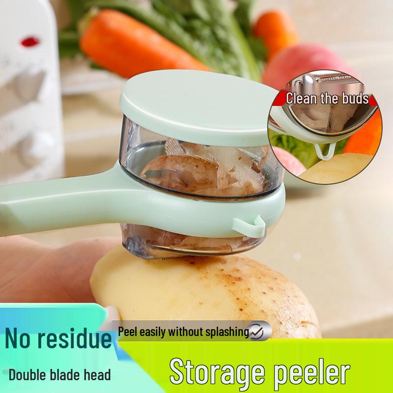 Creative Anti-Splash Fruit & Vegetable Peeler with Storage Box