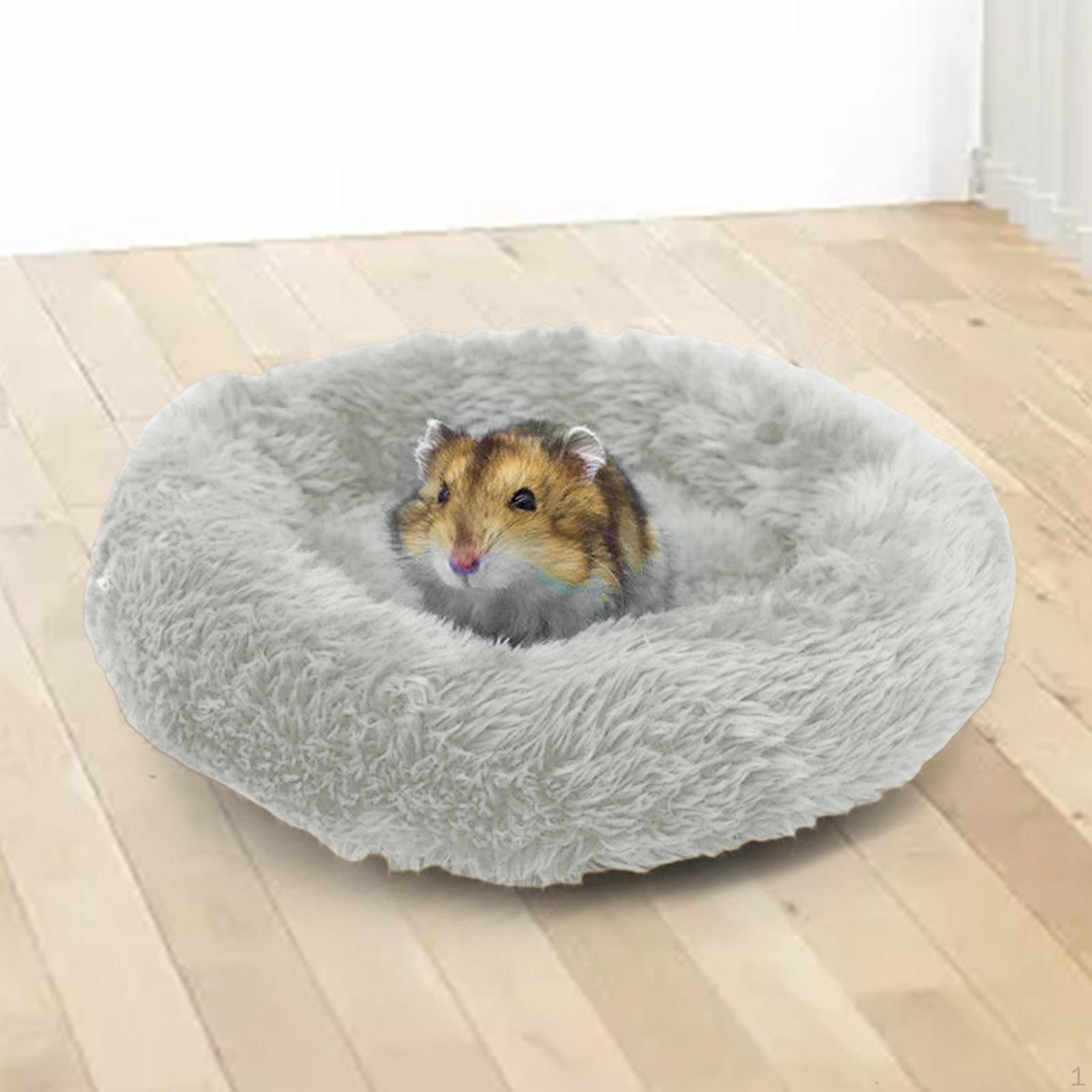 

Animal Mat Warm Hamster House Cushion Indoor Bed Outdoor Pet Beds Cloth Bedding for Ferrets L_Grey