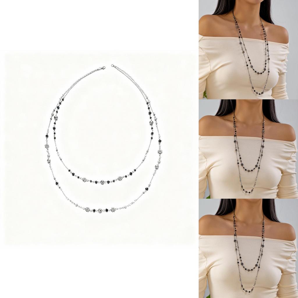 Elegant Necklace Multilayer For Women With Vintage Antique Finish Gift Idea