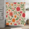 Watercolor Flowers Shower Curtain Romantic Floral Design Bathroom Decor for Girls Kids Home Textile Accessories 3D Printed Water
