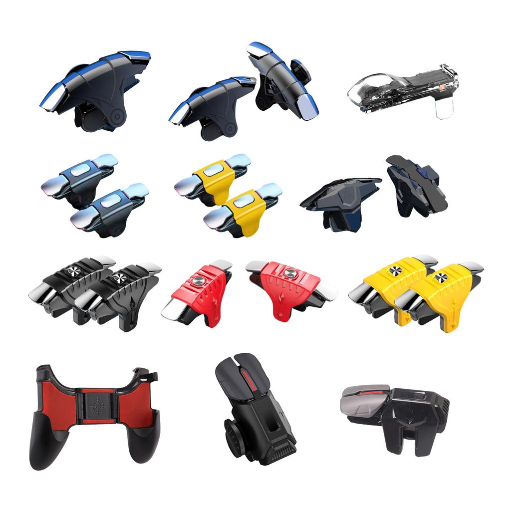 Disparadores de Teléfono Botón de Apuntar de 6 Dedos Gamepad Joysticks Controlador de Juego Botón de Disparo Accesorios para Videojuegos