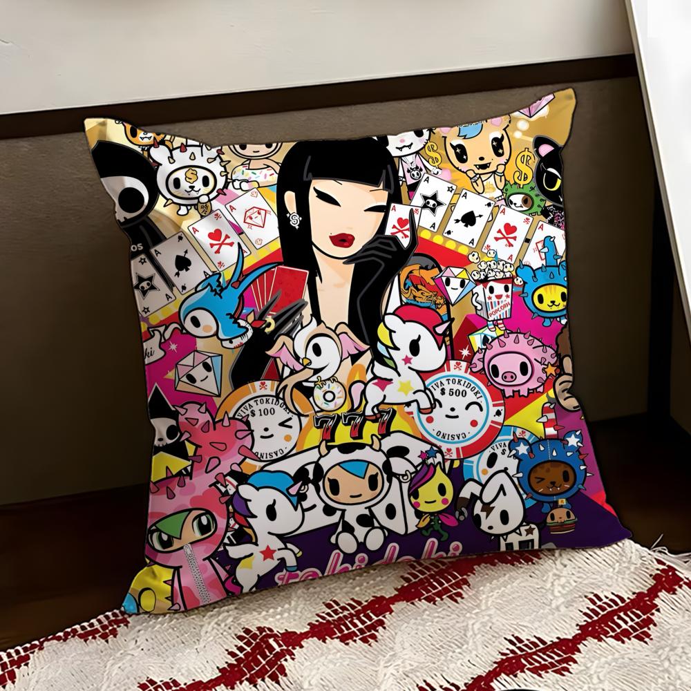 TTokidoki Cushion Cover Reversible Soft Durable Pillow Cover Home  Car MultiScene Use for Daily Comfort