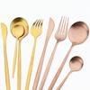24pcs Black Cutlery Set Dinner Knives Fork Tea Spoon Dinnerware Matte Stainless Steel Tableware Flatware Kitchen Silverware Set
