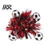 Sports Fan Wrist Accessory Soccer Theme Flower Cheerleader Pom Wristband Game Performance Football Gear Dance Ball for Events Day Party Favors
