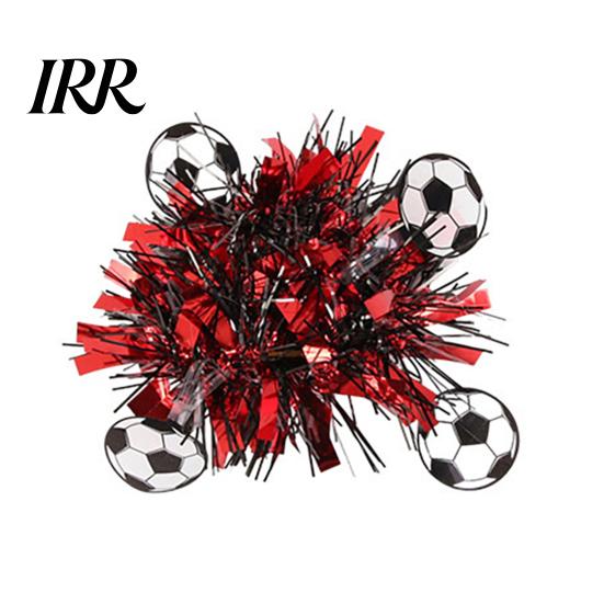 Sports Fan Wrist Accessory Soccer Theme Flower Cheerleader Pom Wristband Game Performance Football Gear Dance Ball for Events Day Party Favors