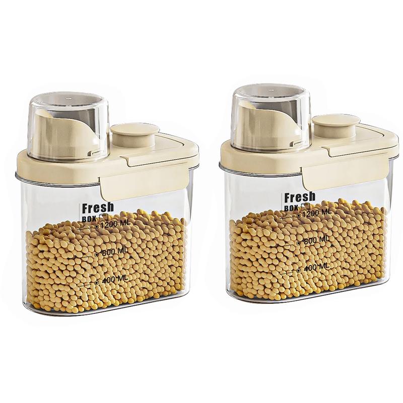 Tragbare, versiegelte Vorratsbehälter sind kleine Haushaltsbehälter zur Aufbewahrung von Lebensmitteln, wie Reis, Sojabohnen und anderen Artikeln.