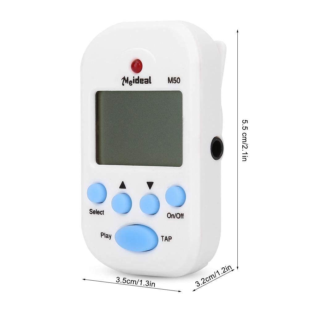 Meideal M50 Electronic Mini Digital Beat High X X Universal for Musical 5 Colors Available Metronome, Tempo, 30-280 Bpm, 0-9 Values, Volume, Clip-on,