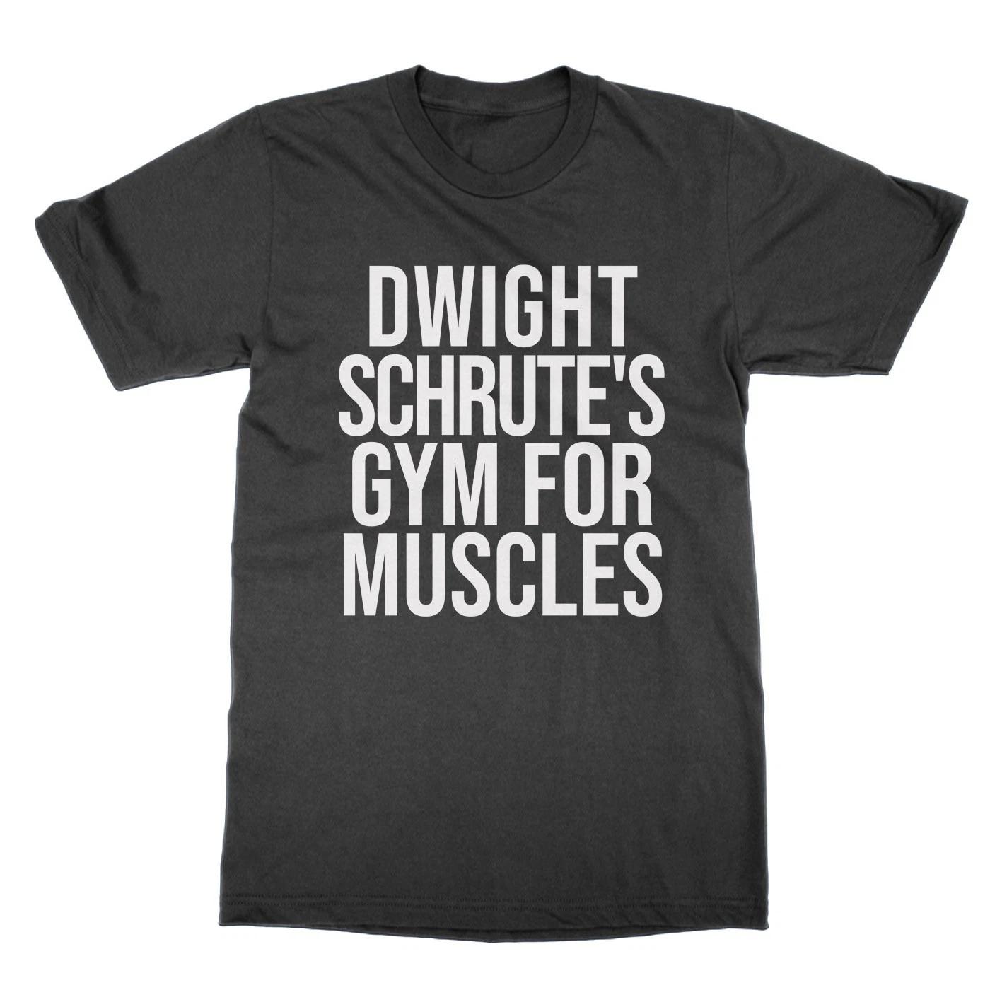 T-Shirt Amusant Dwight Schrute s Gym Pour Muscles S