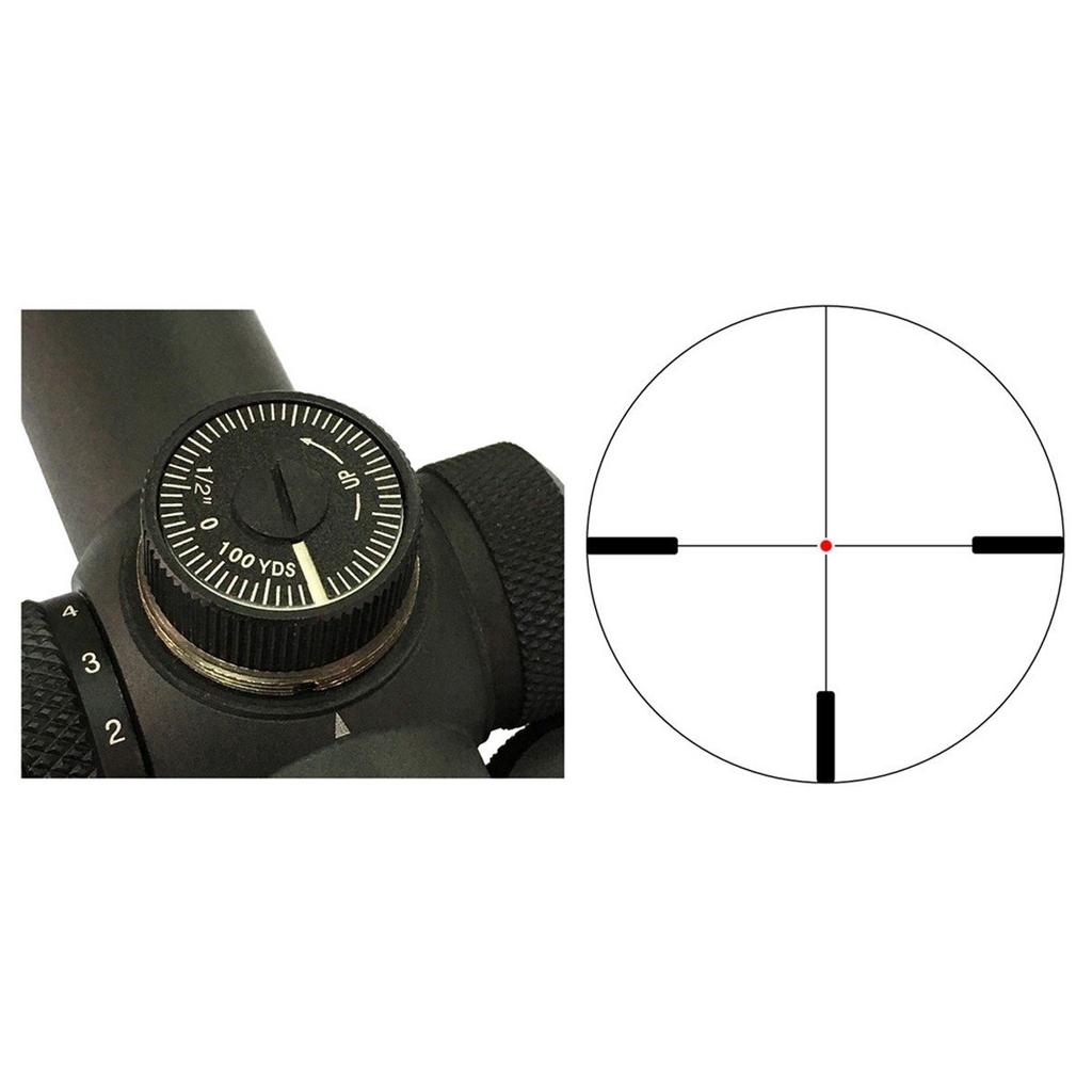 Vector Optics Forester 1-5x24 Hunting Riflescope with Effectless Long Eye Relief and Black FD7 Zero Reset Reticle (Zeroing Manual Included)