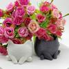 Ornaments Cat Shaped Flower Pot Lovely Mini Flowerpot Creative Succulent Flower Pot  Table
