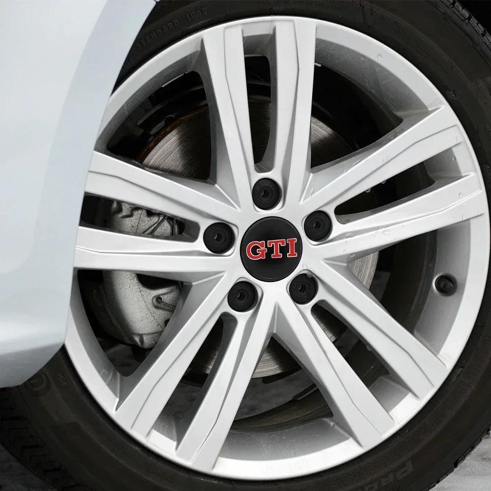 2026 Het För VOLKSWAGEN VW 4 st 56/65/66mm Bilhjulnavkåpor Emblem Original Navkåpor För Volkswagen VW R GTI Golf 5 7 Cad