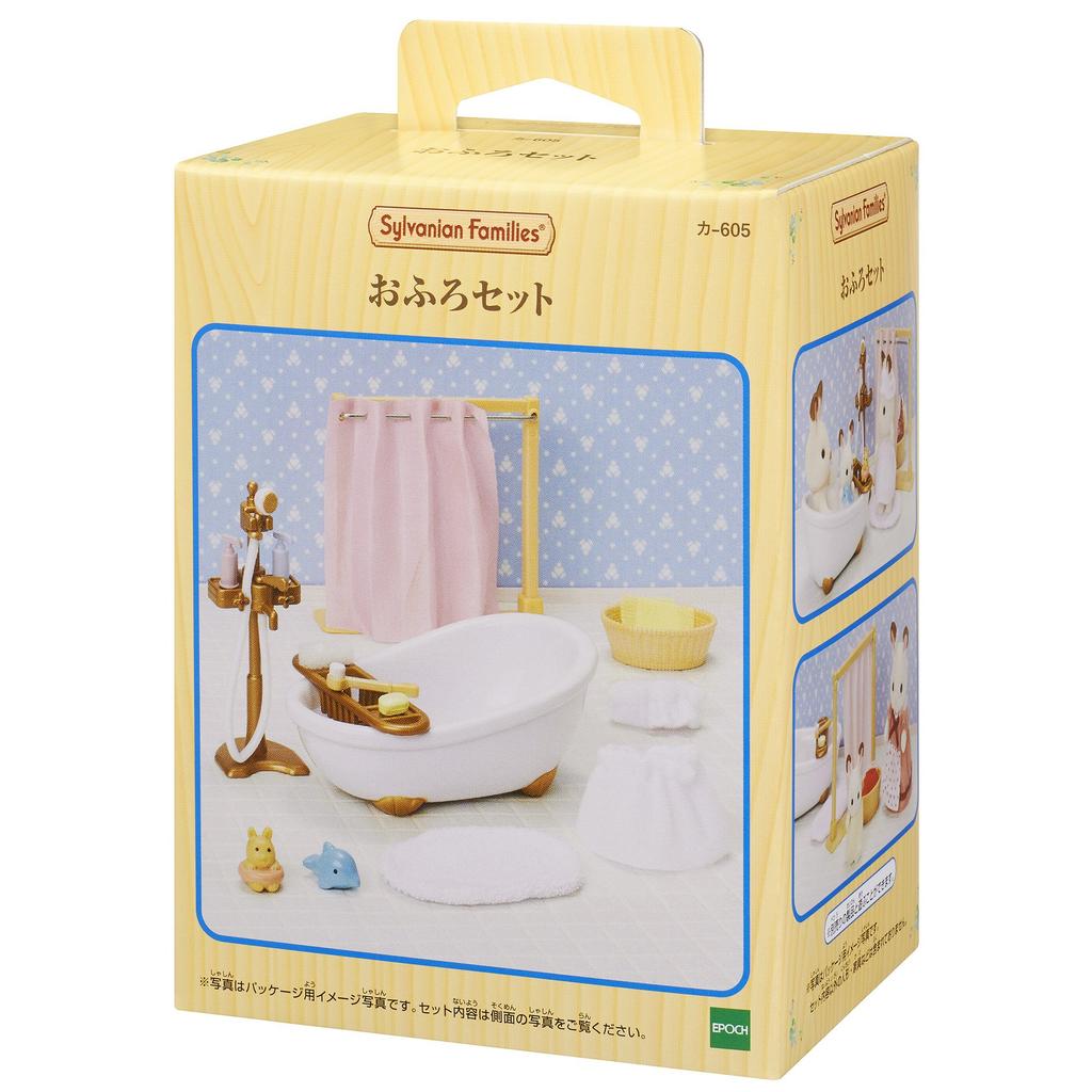 Sylvanian Families Furniture ST Mark Certified Toy Dollhouse for Ages 3 and Sylvanian Epoch [Bathroom Set] Ka-605 Up, Families,