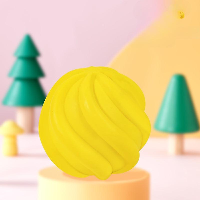 

Мультяшный резиновый мяч для питомца со скрипом, чистит зубы, не повреждая их, тренировка для чистки зубов - хороший помощник, устойчив к укусам и износу жёлтый