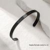 6mm Titanium Steel C-Shaped Open Bangle Bracelet - Versatile Niche Jewelry Piece