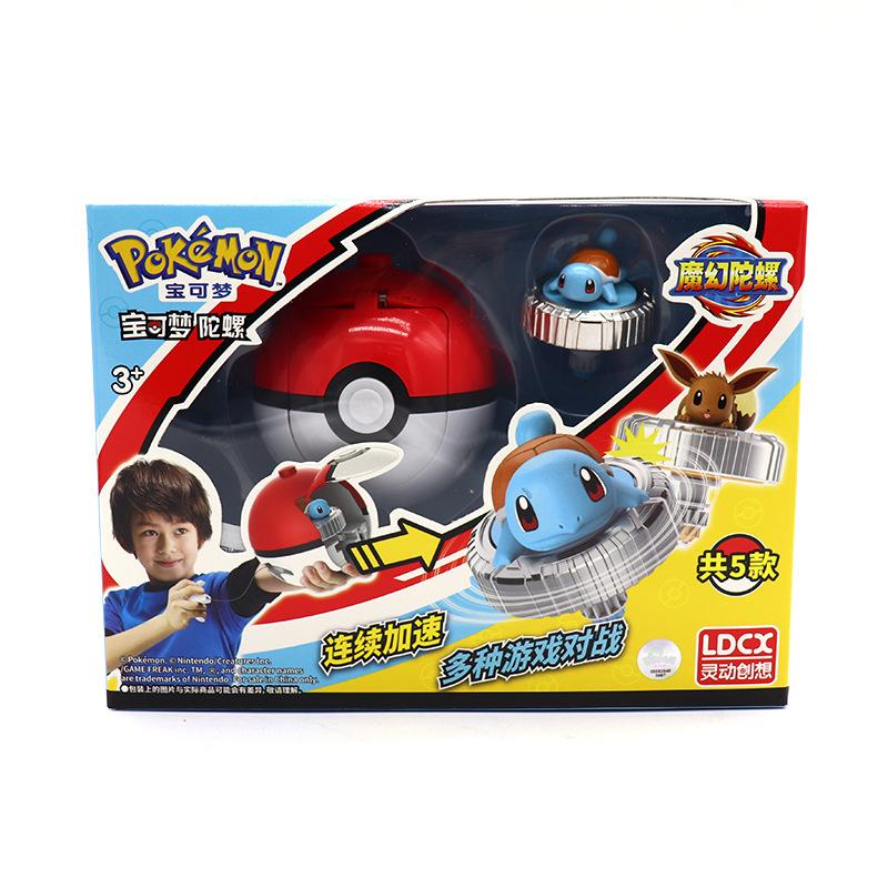 Pokmon Magic Gyro Toy for Children Pikachu Charmander New Combat Rotating Gyro Poke Ball