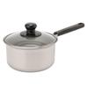 Maruyama Giken Regula with Glass Stainless Induction and Gas Stove Made In Saucepan, 16cm, 1.8L, Lid, ES-714, Steel, Compatible, Japan, Tsubame-Sanjo