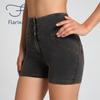 Flarixa Women Butt Lifter Panties High Waist Tummy Control Underwear Flat Belly Sheath Shorts Button Denim Shorts Shaping Pants