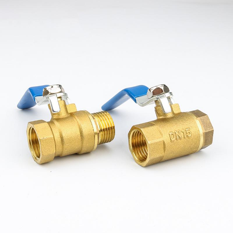 Thickened All-Copper Ball Valve, 4/6-inch, Male/Female Thread, Long Handle