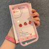Cute Tomato Pattern Phone Case For iPhone 11 12 13 14 15 16 17 Pro Max Plus 17 Air 2 In 1 Candy Color Clear Silicone Soft Cover