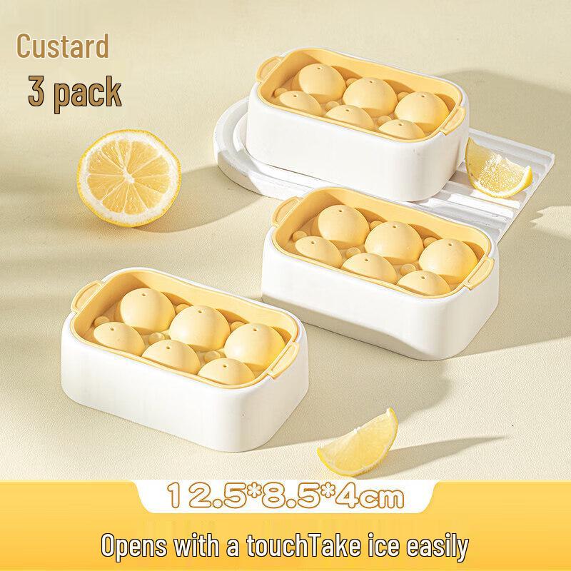 Soft Silicone Spherical Ice Ball Mold with Lid