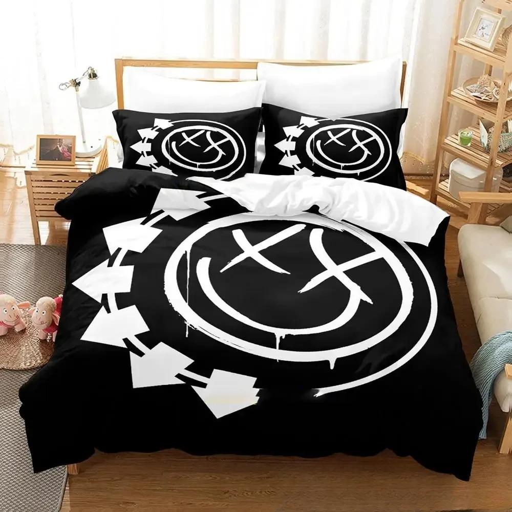 

3D-печать музыкальной группы B-Blink-182 Комплект постельного белья для мальчиков и девочек, двуспальная кровать, пододеяльник, наволочка, кровать для мальчиков, домашний текстиль для взрослых 70x133cm 2pcs