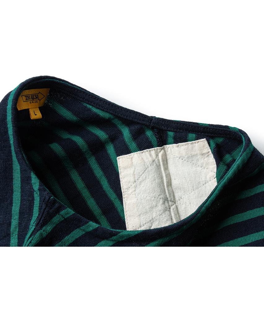 Deoleseukyu Classic Striped L/S Tee [Ink Navy]
