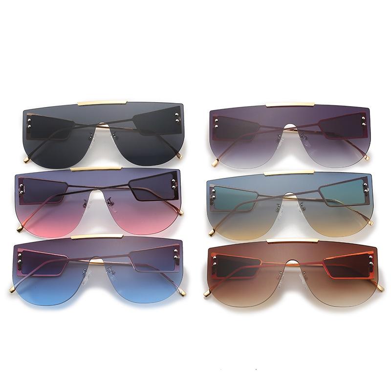 F Home One-Piece Sunglasses, Personalized Large-Frame Integrated Glasses, Side Lenses, Sunglasses For Women