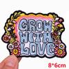Cartoon /Letter Patch Positive Letter Slogan Embroidered Patches For Clothes Iron On Patches For Clothing Jackets Sew Diy 