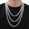 Vintage Cuban Chain Necklace for Men Women,3/5/7mm Stainless Steel Curb Link Chain Chokers,Casual Basic Punk Jewelry