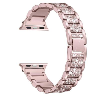 Bling Strap for Apple Watch Band 40mm 44mm 38mm 42mm Lady Belt Correas Stainless Steel Bracelet iWatch Series 3 4 5 Se 6 Band