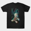 Men Black Print T-shirt Korn No-Cut Transfer Paper Print Cotton Tshirt