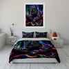 Colorful Leopard Themed Home Decor Bedding Set With 1 Duvet Cover 2 Pillowcases Single Double King Queen, Gift
