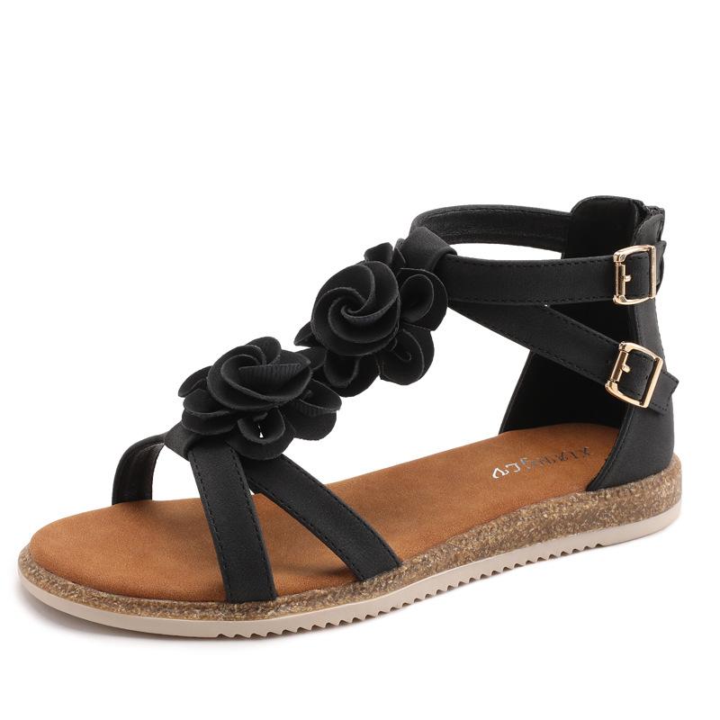 Flat-bottomed Sandals - New Style Anti-slip Beach Shoes 36 чёрный