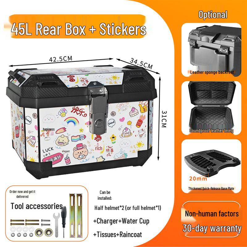 Large Capacity Alloy Trunk for Yadea, Aima, TaiLing, Ninebot, and Limi Electric Scooters