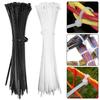 100Pcs Nylon Cable Ties Adjustable Self-locking Cord Ties Straps Fastening Loop Reusable Plastic Wire Ties For Home Office
