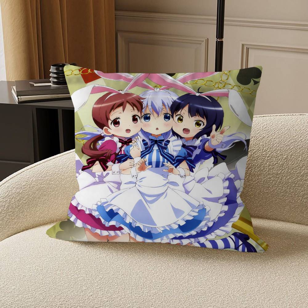 Anime I-Is The O-order A R-rabbit Pillow Anime Pillow Sofa Bed Head Pillow Cover Cushion Cover 45x45 cm Fashion