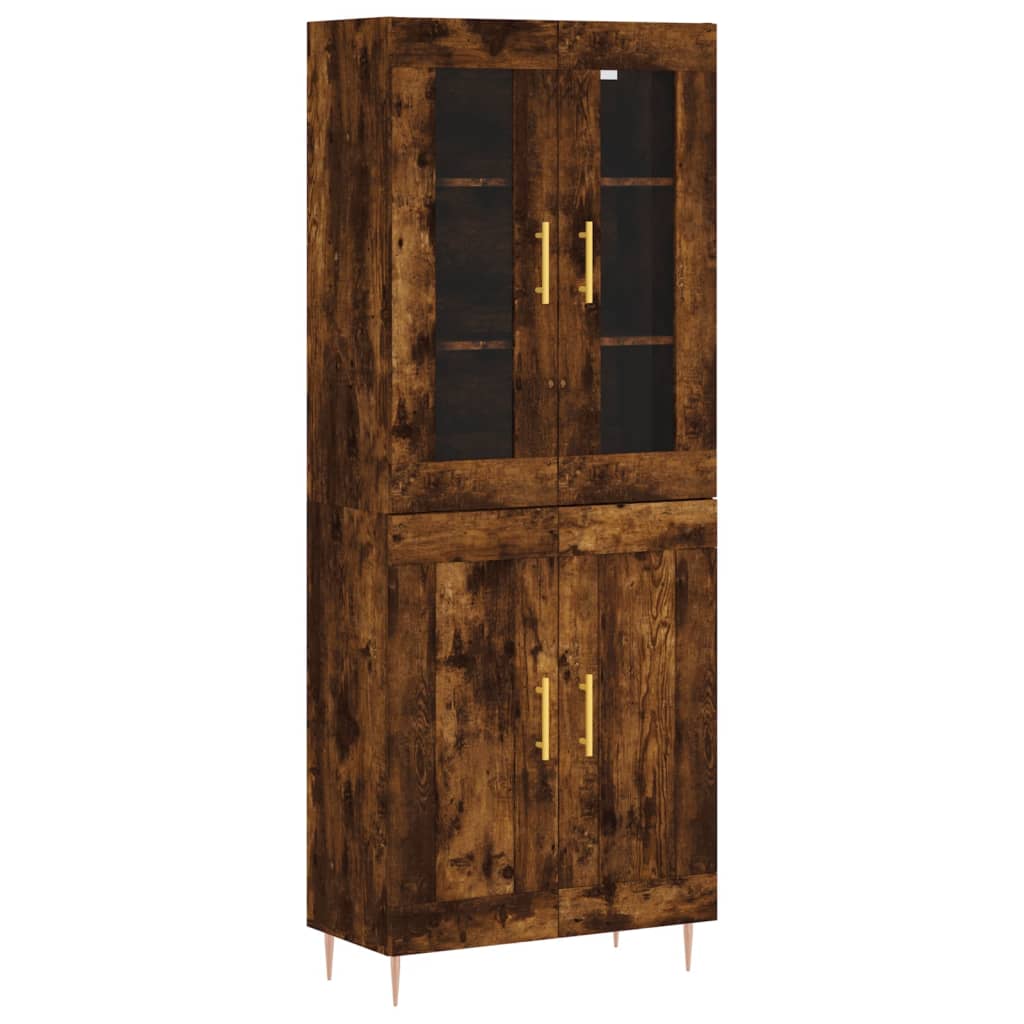 Highboard Smoked Oak 69.5 x 34 x 180 cm Particleboard