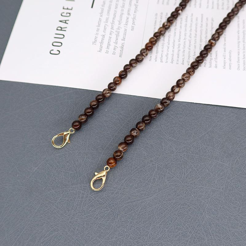 Two-tone Coffee Leopard Bee Print Chain Handbag with Crossbody Shoulder Strap