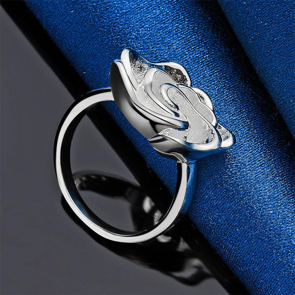 1 piece of 925 sterling silver 7-10 exquisite rose ring, women's gift jewelry, wedding accessories