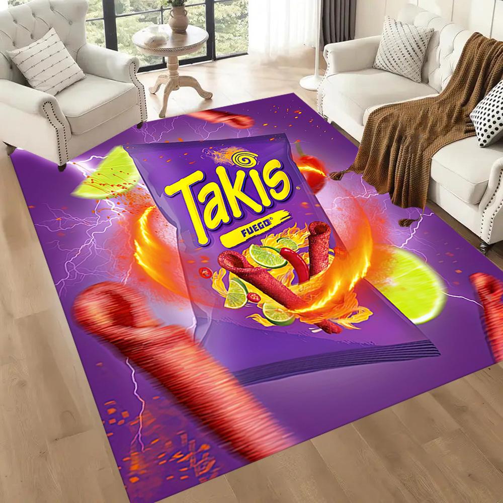 Limitierte Edition Takis Churro Geschmack Quadratische Teppiche sind eine großartige Wahl für Wohnzimmer, Schlafzimmer, Heimdekoration und als Geschenke.