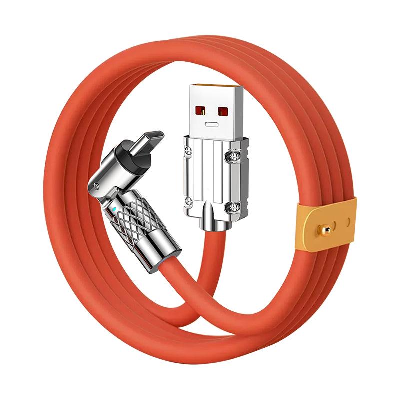 2m 540° Rotating 120W Fast Charging Cable for Apple, Android & Huawei