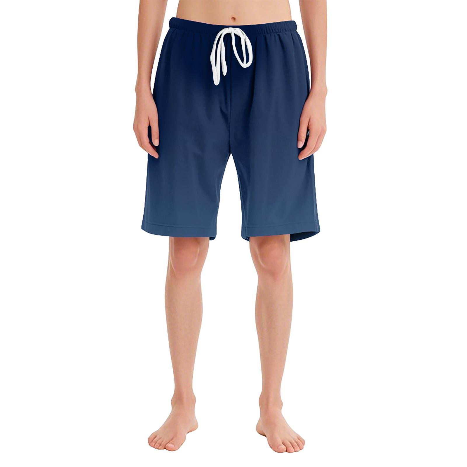 

Женские пижамные шорты с поясом для сна XXXL синий