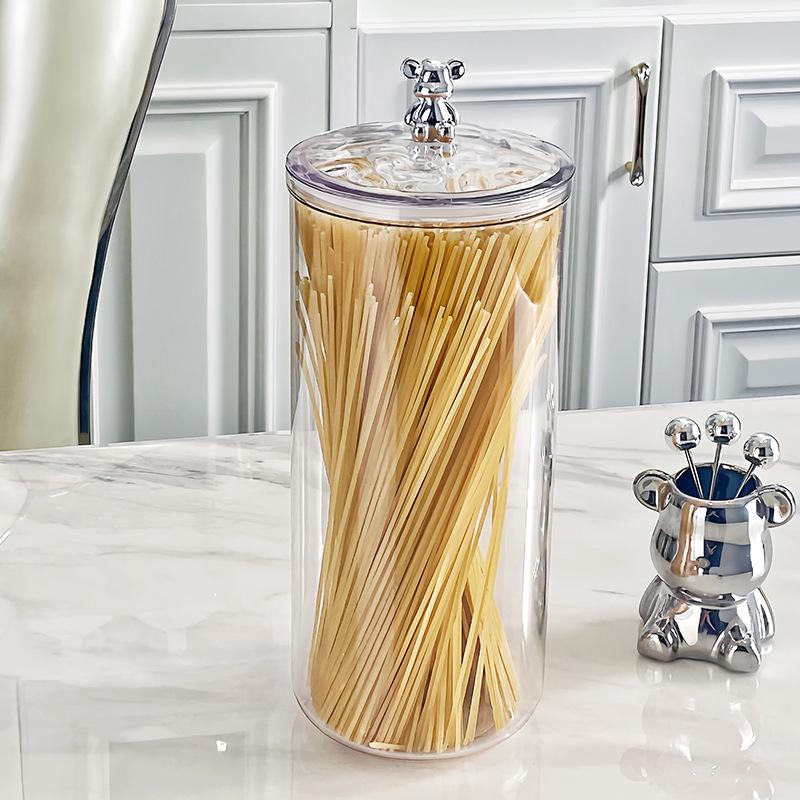 Food Grade Moisture-Proof PET Plastic Jar for Tea, Candy & Dried Goods Storage