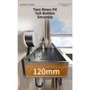 Multi Tier Suction Cup Shower Shelf with Hooks and Towel Rack for Efficient Bathroom Storage Rust Resistant Finish