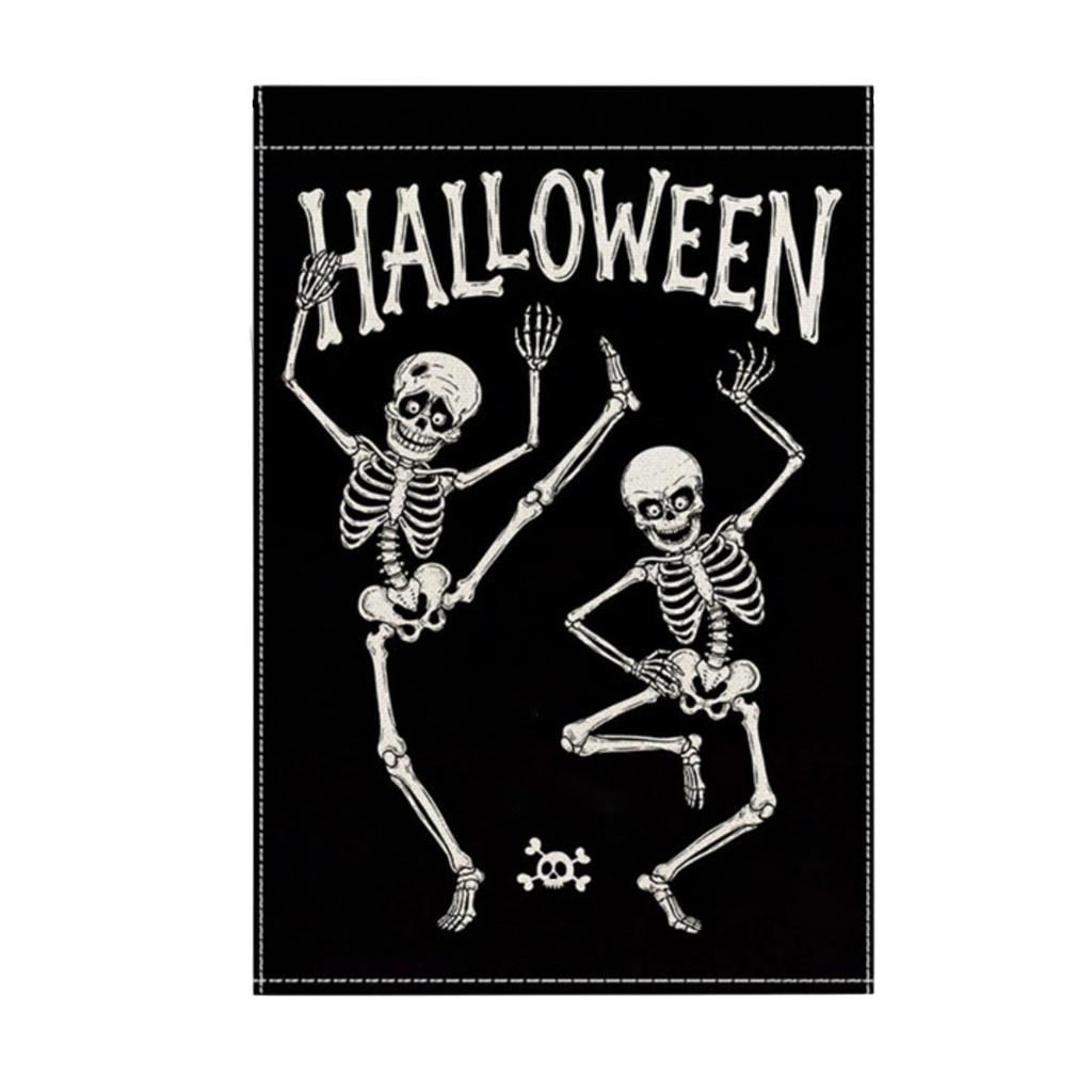 Halloween Garden Flag with Leaf Print for Fall Outdoor Decor